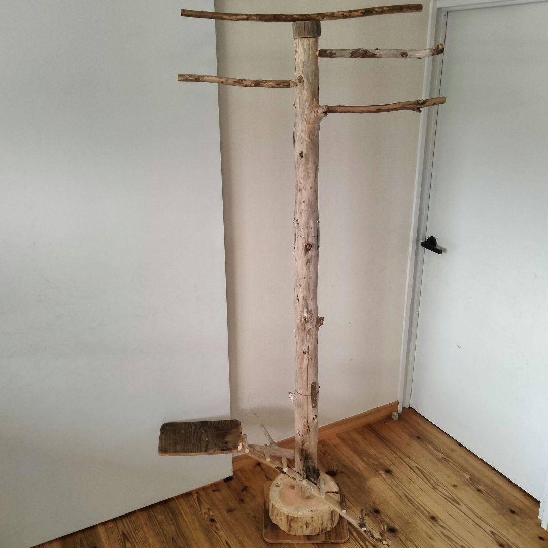 ひげ バードアスレチックジム  大型 天然木 自然木  止まり木