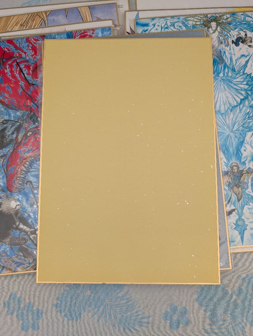 天野喜孝 ファイナルファンタジー等 A4色紙+バインダーまとめ売り