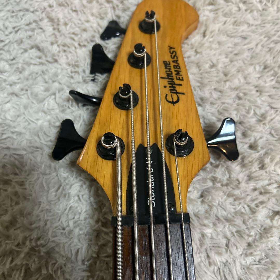 Epiphone Embassy 5弦エレキベース ナチュラル