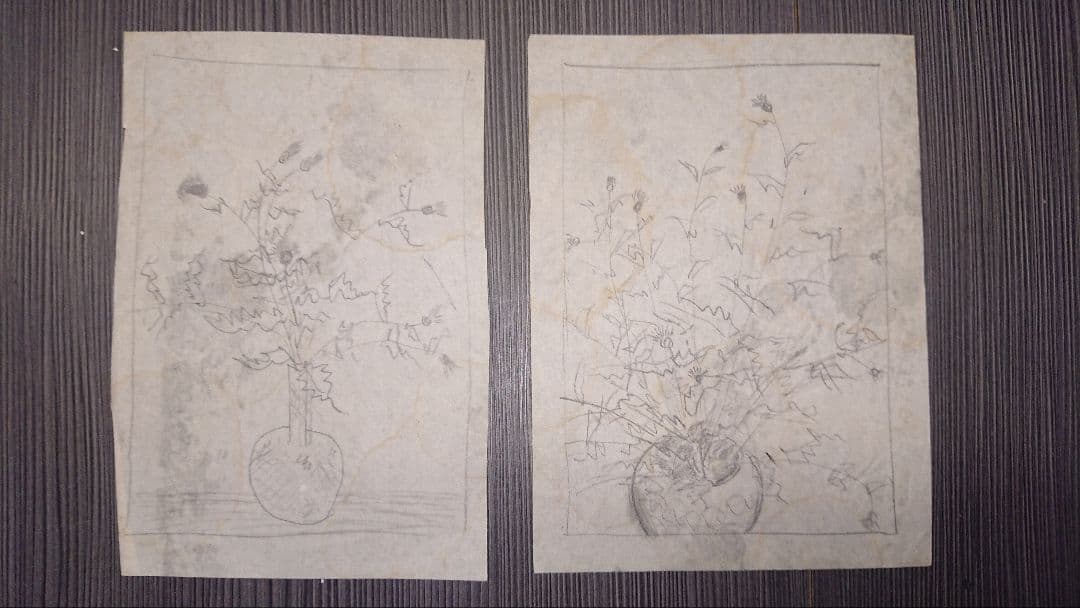【真作】小倉遊亀　肉筆画、画帳、色紙、下描き、手紙など
