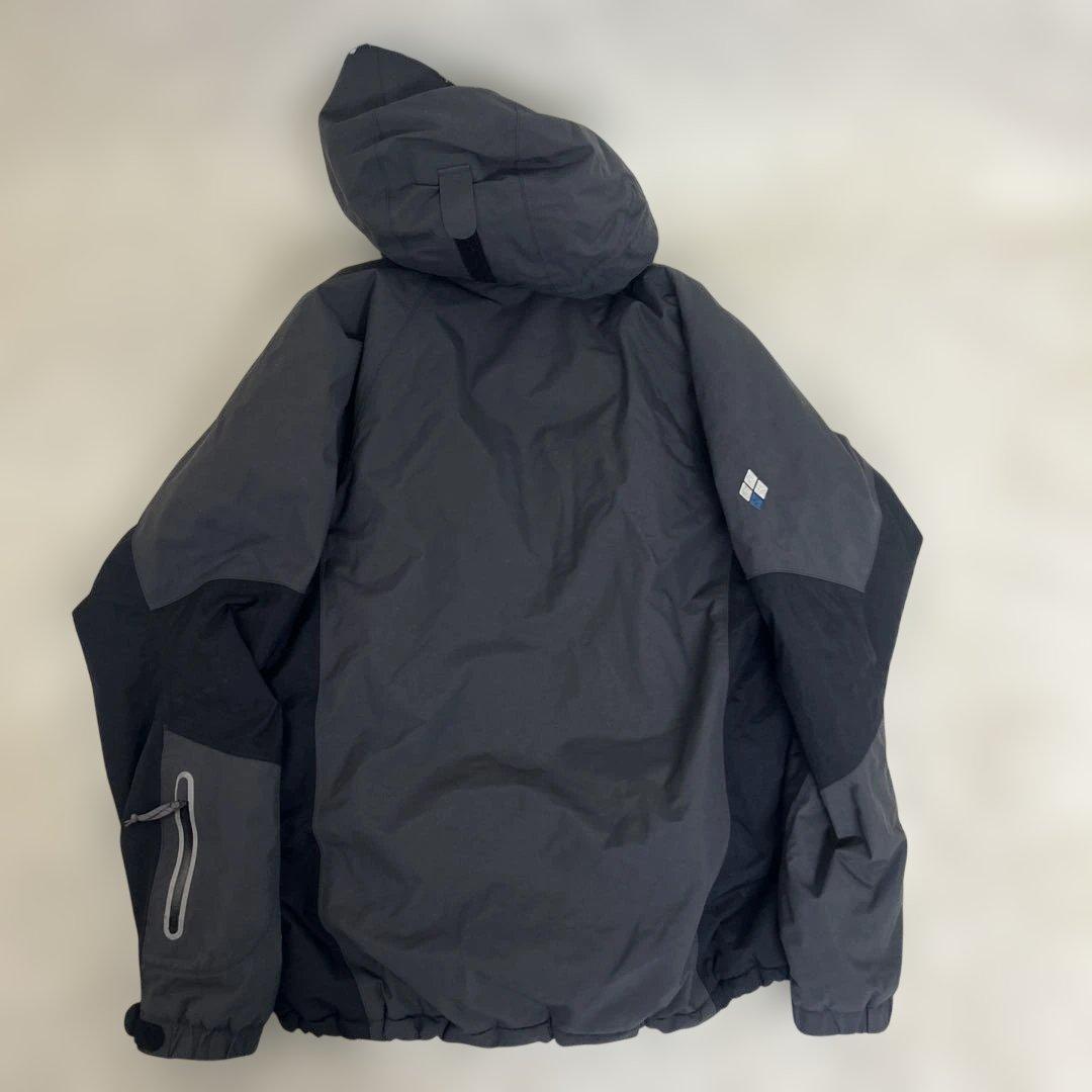 【美品】モンベル　スキーウエア　ダウンジャケット　Mサイズ　グレー　ブラック