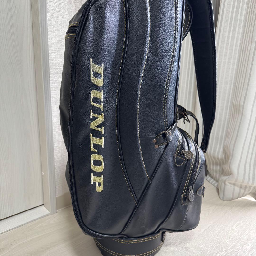 DUNLOP ゴルフバッグ 黒　ゴルフクラブ12本セット付き　ダンロップ　一色