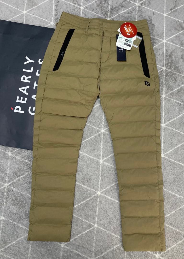 新品 パーリーゲイツ ナイロンタスラン 中綿キルティングパンツ(5)サイズL