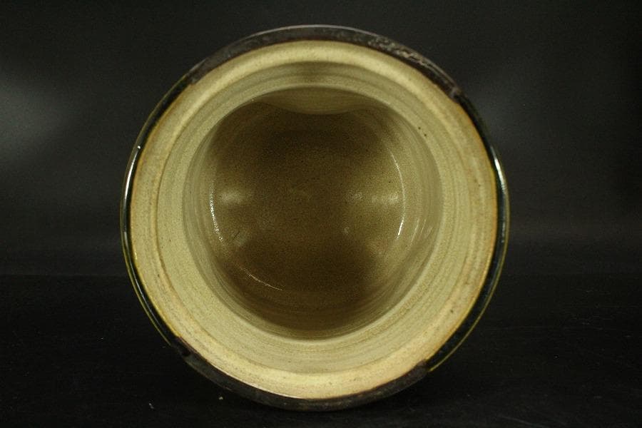 茶道具 織部 水指 在印 美品(BB477)