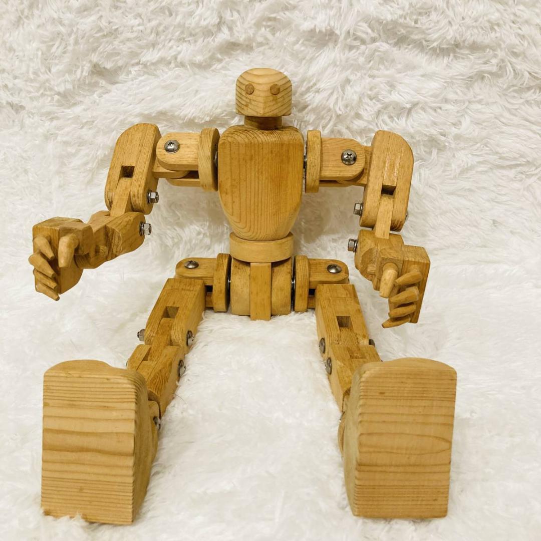 木製人形 ロボット 多関節 モック フィギュア デッサン 高さ46cm