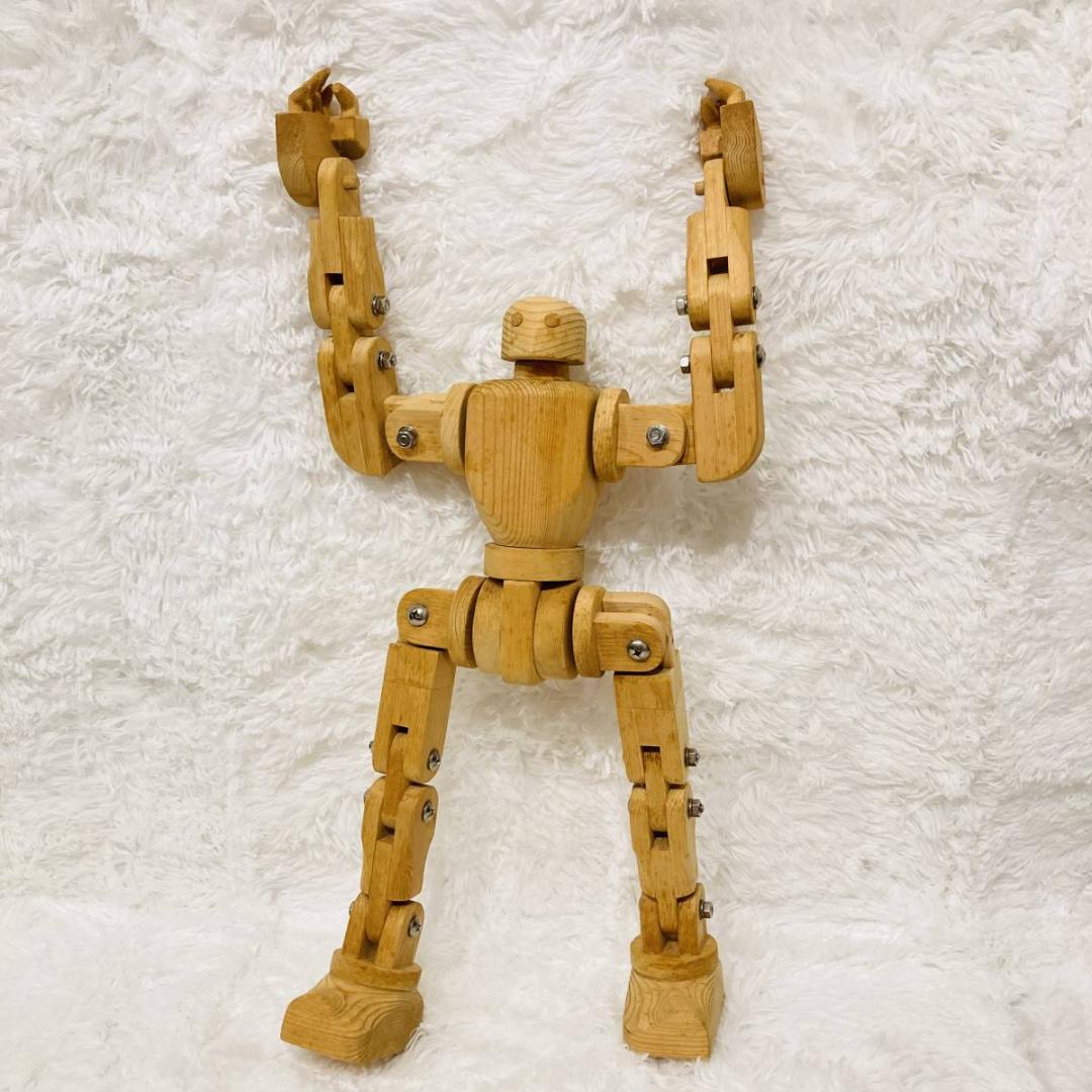 木製人形 ロボット 多関節 モック フィギュア デッサン 高さ46cm