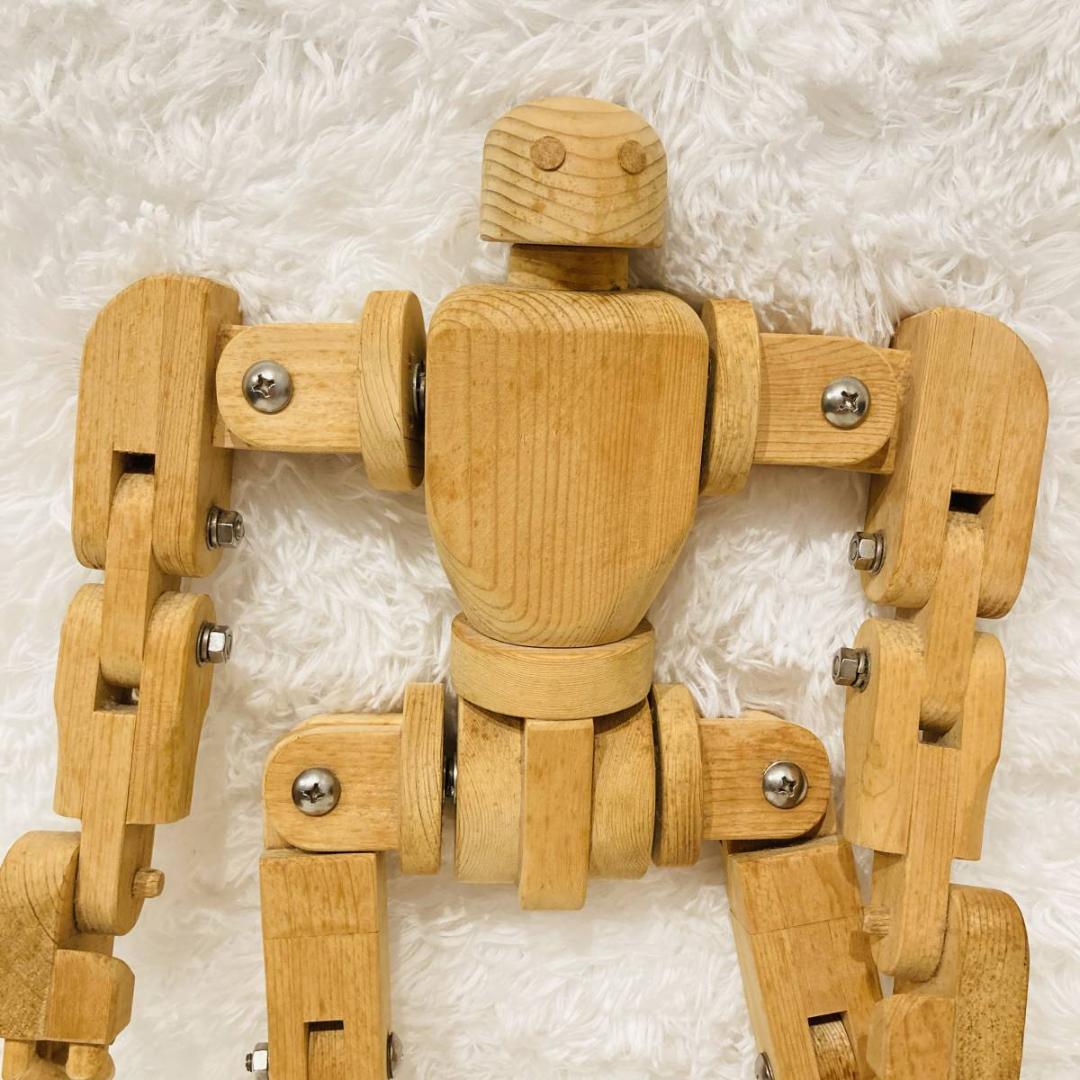 木製人形 ロボット 多関節 モック フィギュア デッサン 高さ46cm