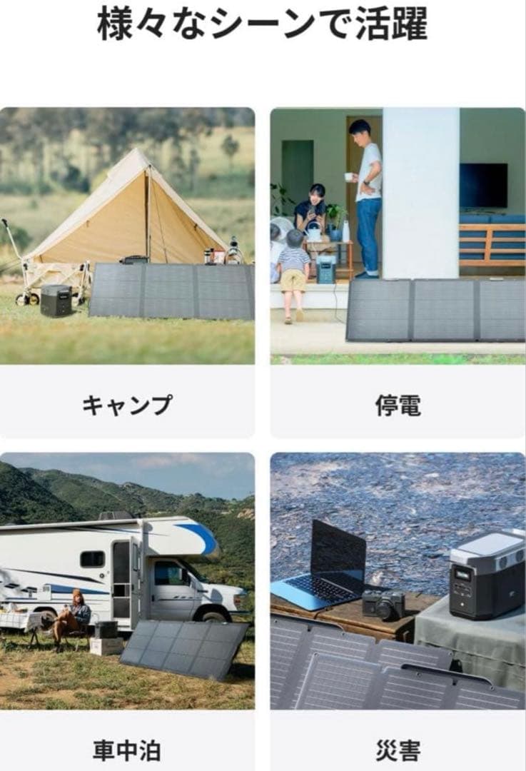 新品未使用未開封品　EcoFlow 220W Gen2 ソーラーパネル