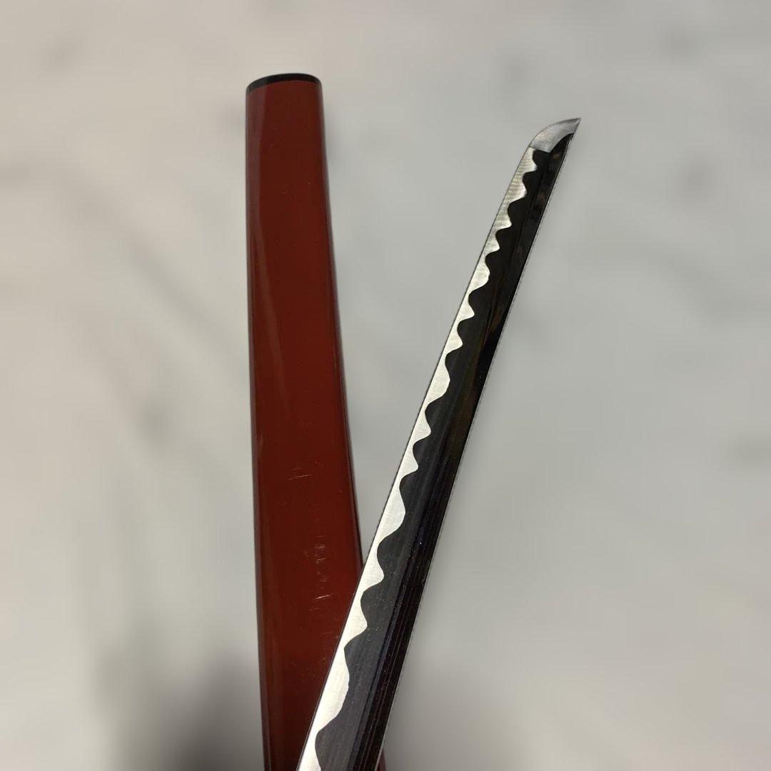 高級模造大刀 藤巻柄 竹笹図木瓜鍔 小豆色呂鞘