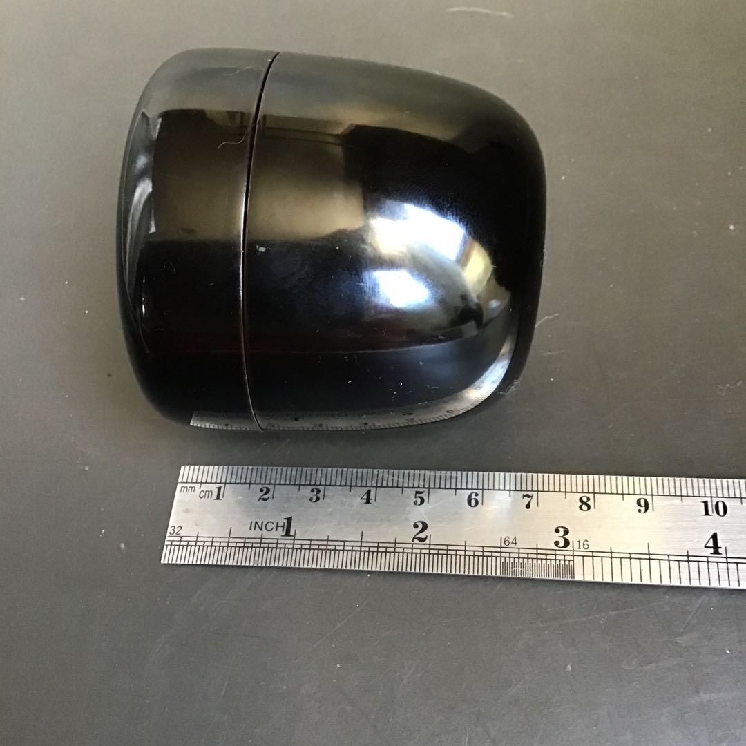 黒本漆塗り　木製　丸型棗　茶道　真塗