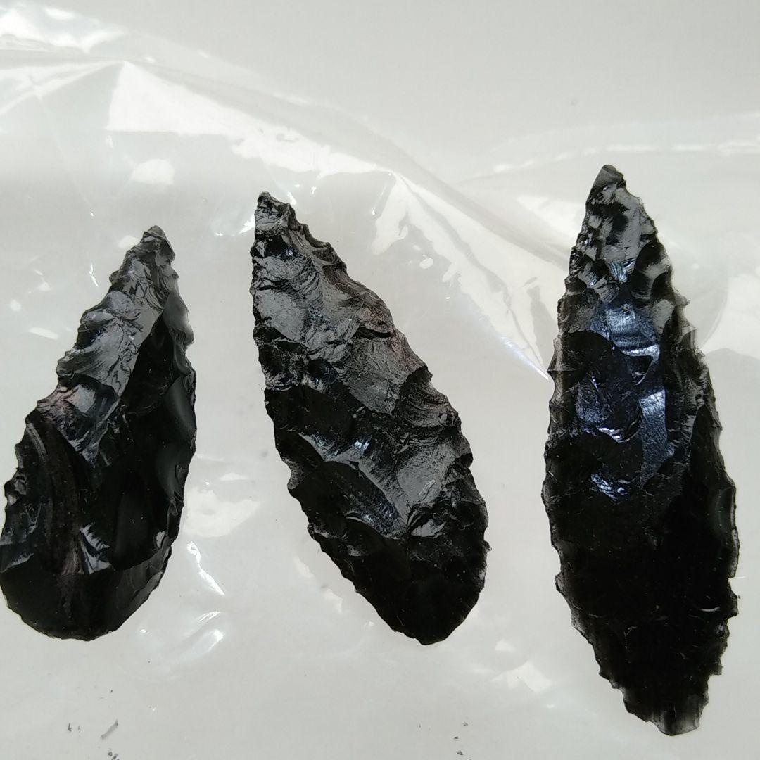 縄文石器 模写 257 石器 サンプル　黒曜石