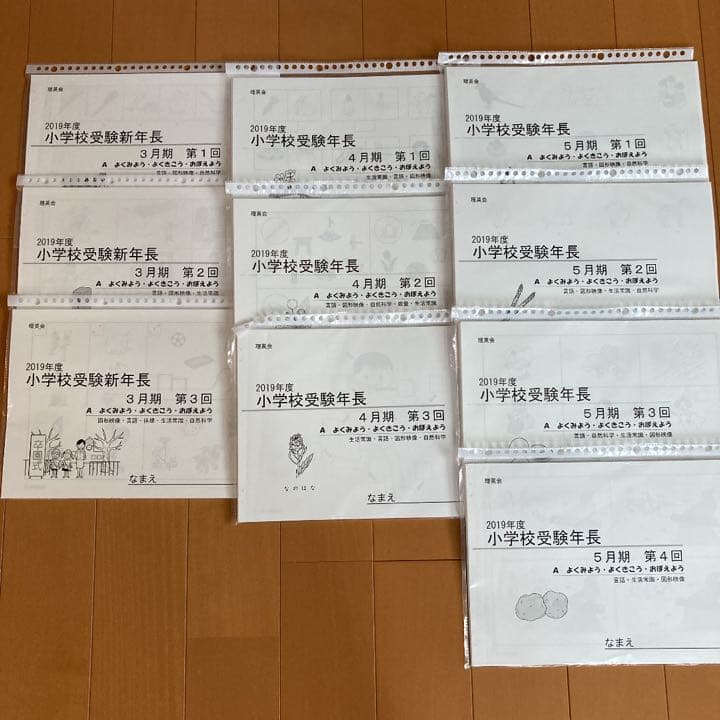 理英会 お受験 年長 正会員用 プリント ペーパー 1年分 約1500枚