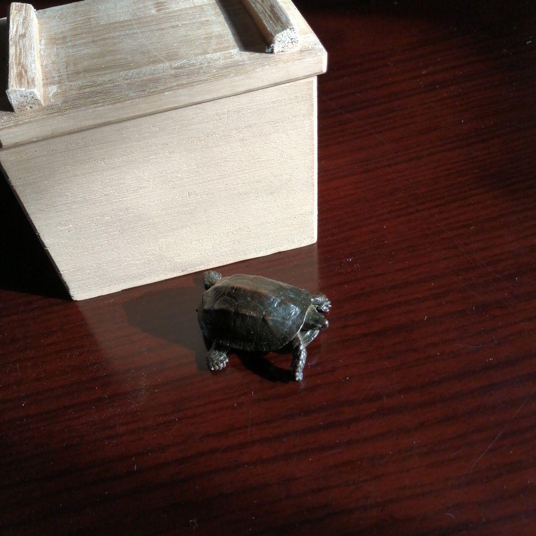 龍文堂安之介　銅製自在亀　5cm