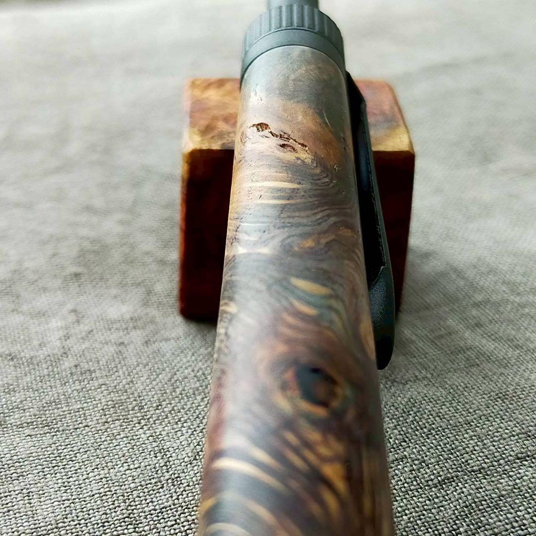 【水鳥】　スタビライズドウッド　ハンドメイド　木軸ボールペン　G2　ブラック