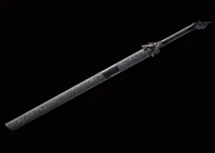 【狼蛇剣】古兵器 武具 刀装具 日本刀　模造刀 居合刀 武士道 鑑賞用 美術刀
