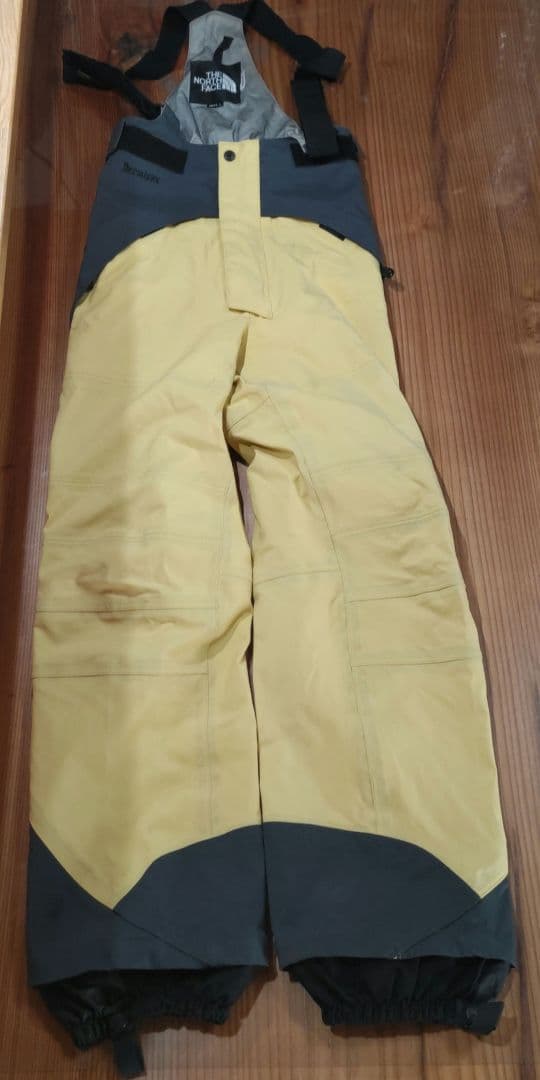 ノースフェイス　スノーボード　スキー　ビブパンツ　メンズL　イエロー匿名