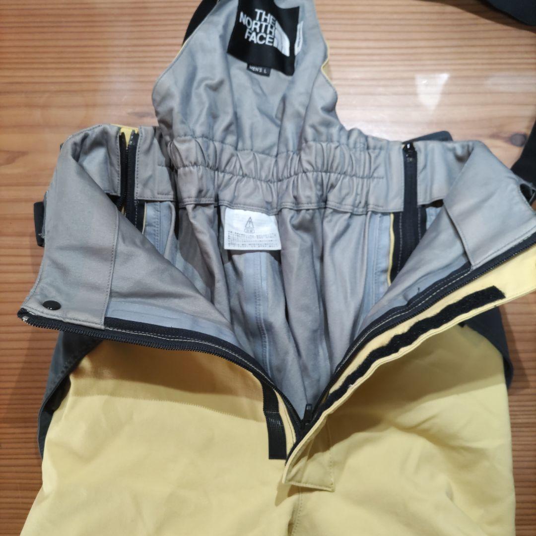 ノースフェイス　スノーボード　スキー　ビブパンツ　メンズL　イエロー匿名