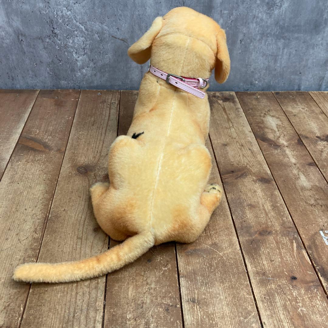 【可愛い】犬 ぬいぐるみ ゴールデンレトリバー ラブラドール レトロ 首輪付き