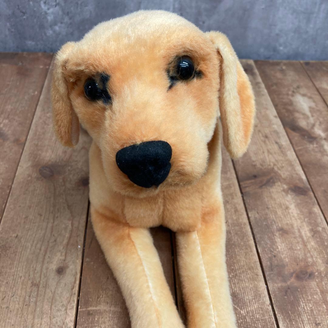 【可愛い】犬 ぬいぐるみ ゴールデンレトリバー ラブラドール レトロ 首輪付き