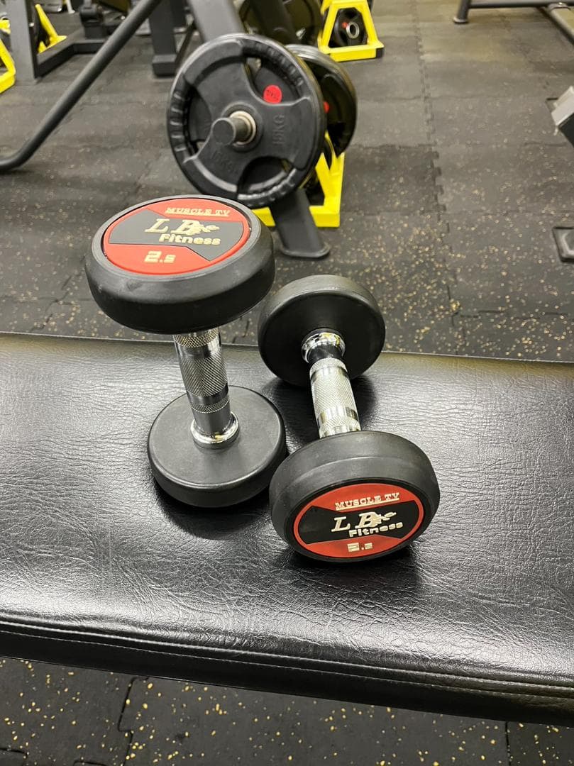 ラバーダンベル2.5kg 5kg 各2個