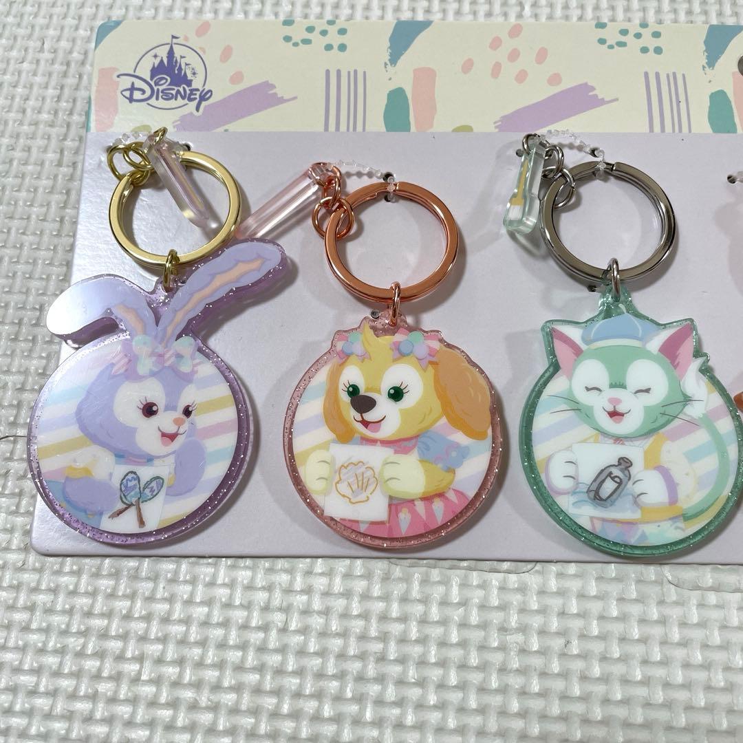 香港ディズニー　ダッフィー フレンズ　リーナベル　キーチェーン　7個セット