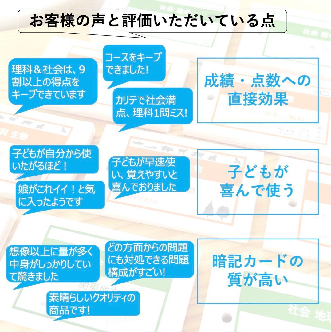 中学受験【5年下 全セット 社会・理科1-18回】 暗記カード 予シリ 組み分け