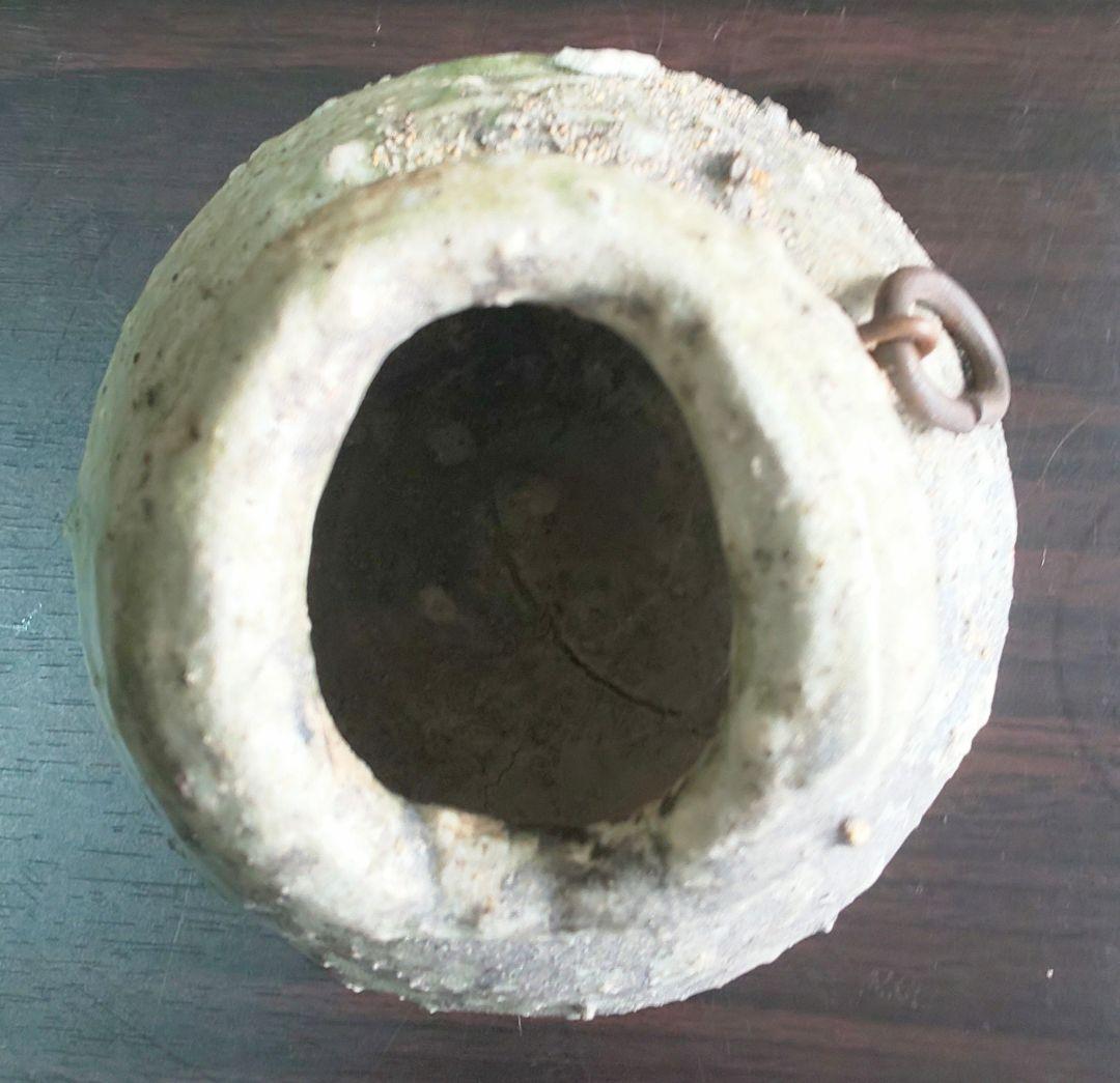 古伊賀 伊賀焼 灰被 自然釉 水滴 掛花入 花器 小壷 一輪挿し