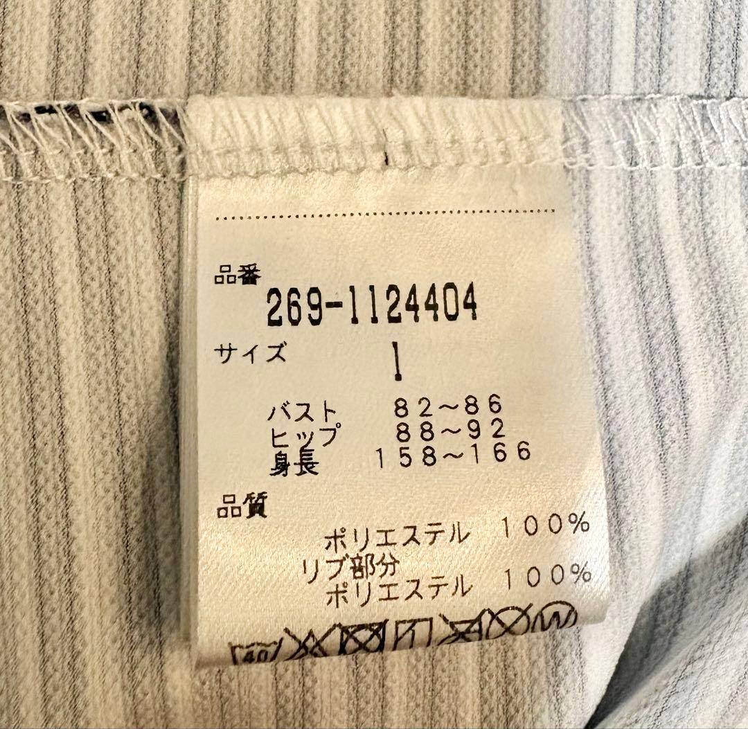 PGGパーリーゲイツ ノースリーブワンピ 黒白 ボーダー レディース 1