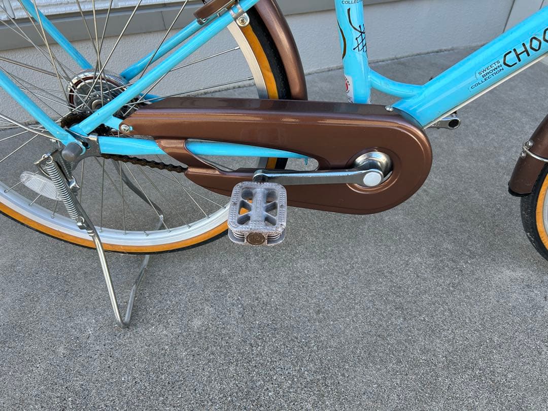 子供用自転車 水色 バスケット付き　22インチ