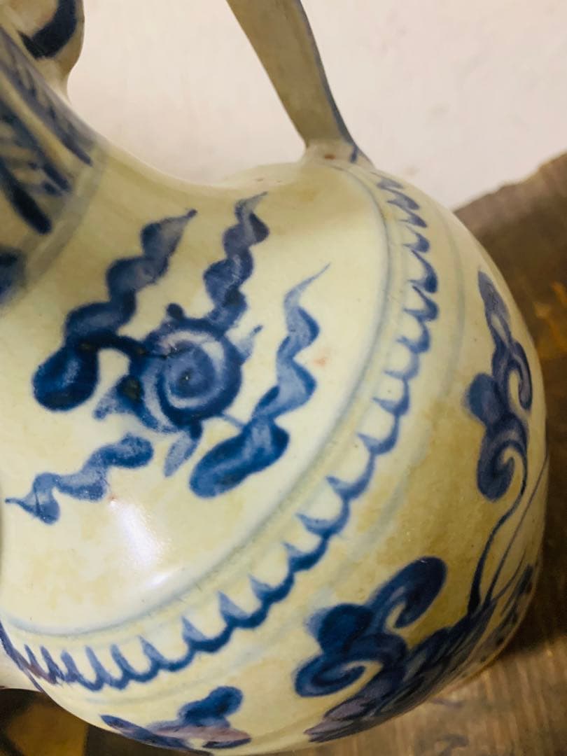 中国明時代早期染付(青花)執壺