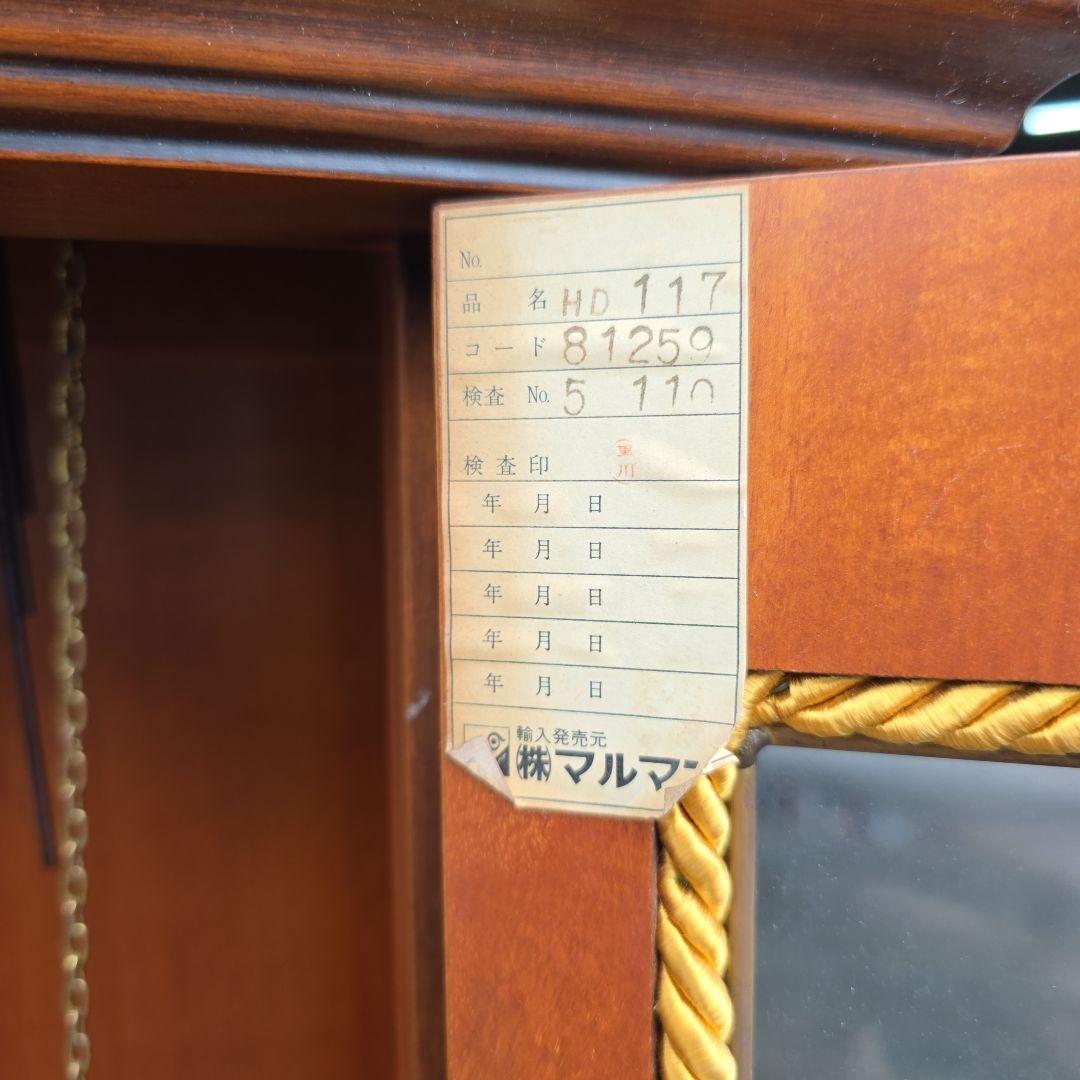 tempus fugit クラシック振り子時計 ブラウン　柱時計