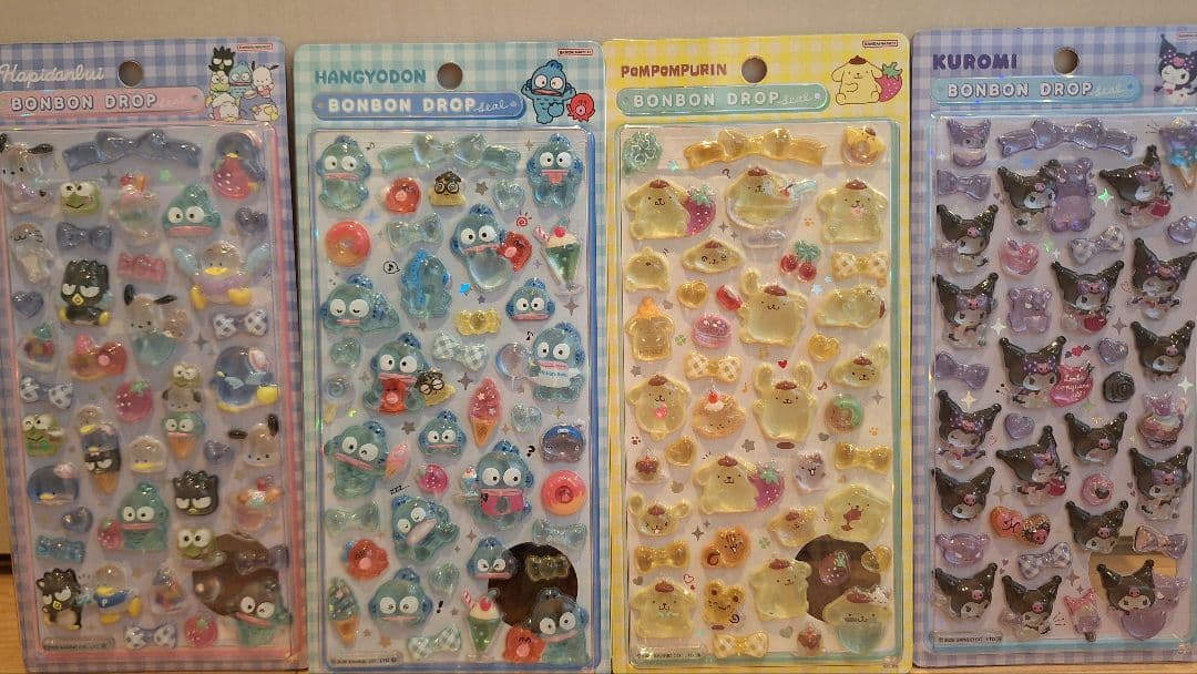 【国内正規品】ボンボンドロップシール サンリオ 第2弾 全8種コンプリートset