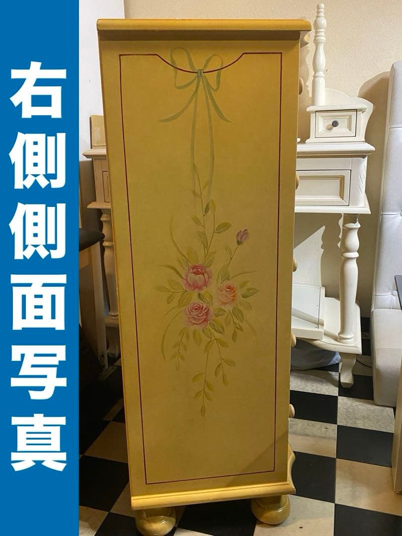 希少 カラー デザイン♦️アンティーク♦️ハンドペイント チェスト♦️縁起◎六角形