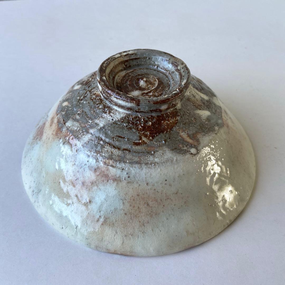 茶碗　杉浦芳樹　兎月窯　粉引　平茶碗　共箱共布