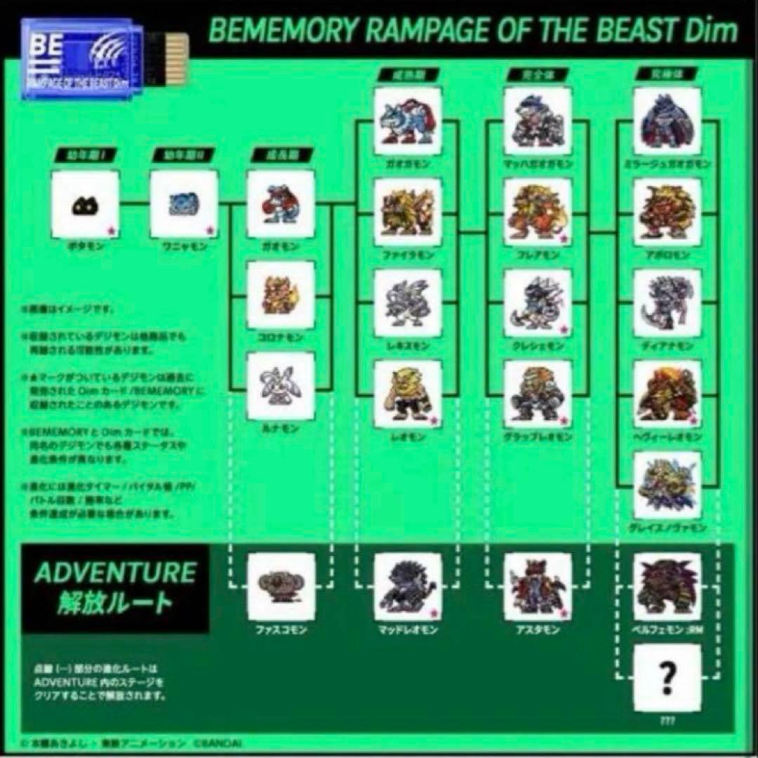 デジモン VITAL BRACELET BE Dimカード
