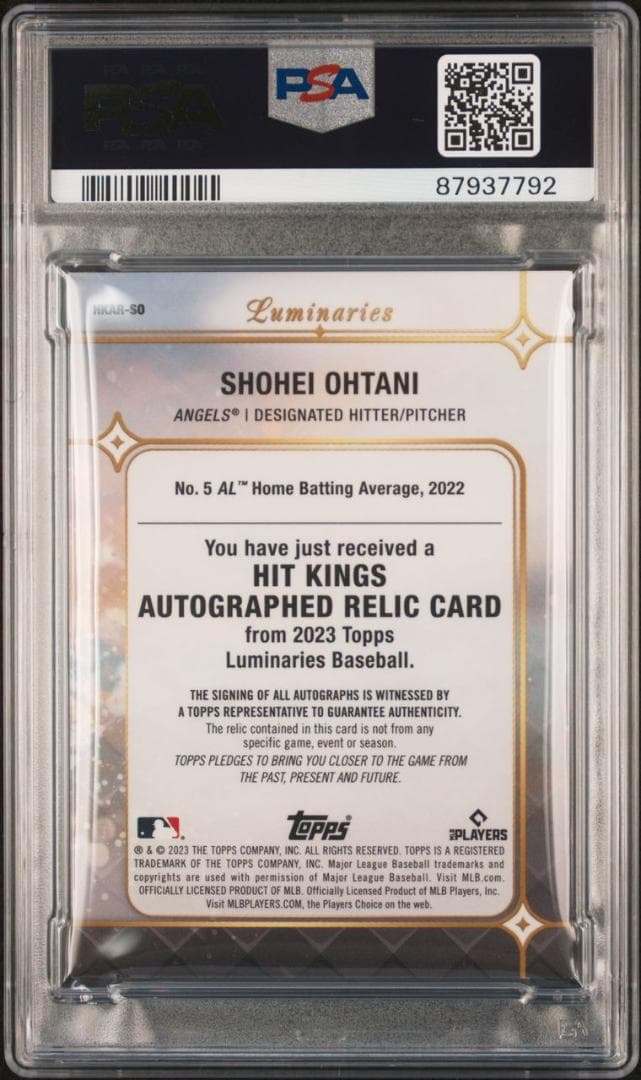 【希少ファーストNo.】大谷翔平_直筆オンカードサイン_世界3枚_PSA9鑑定品