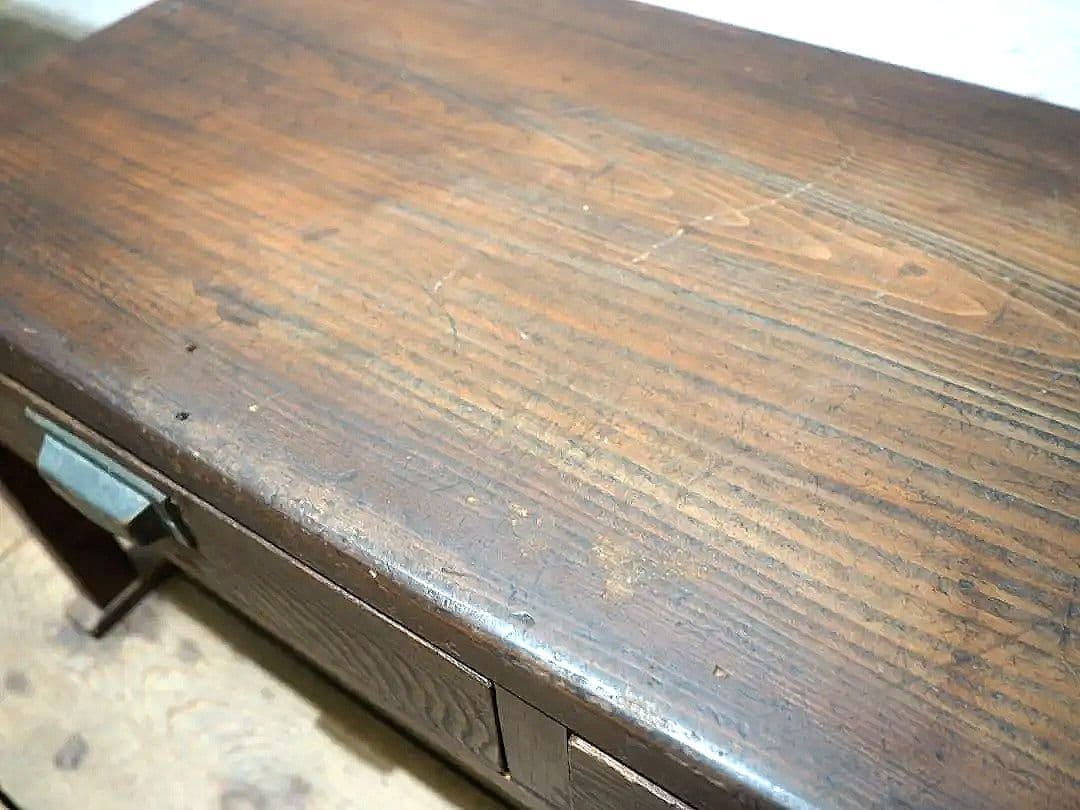1408 レトロな杉の文机　ローテーブル　陳列台　展示台　古家具　アンティーク