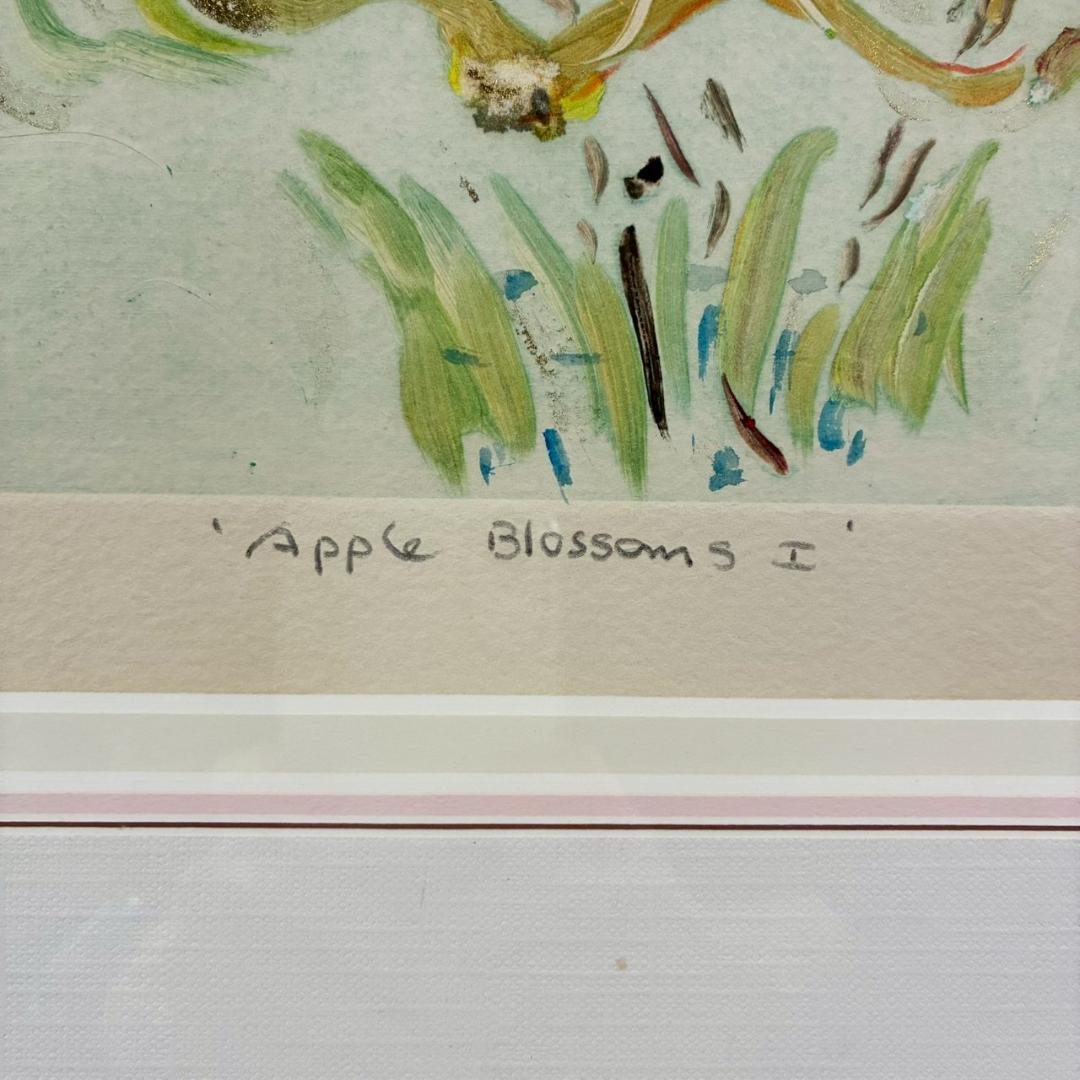 ジョアン・アイザック「Apple～」銅版画 1点物 直筆サイン入 お洒落な額装