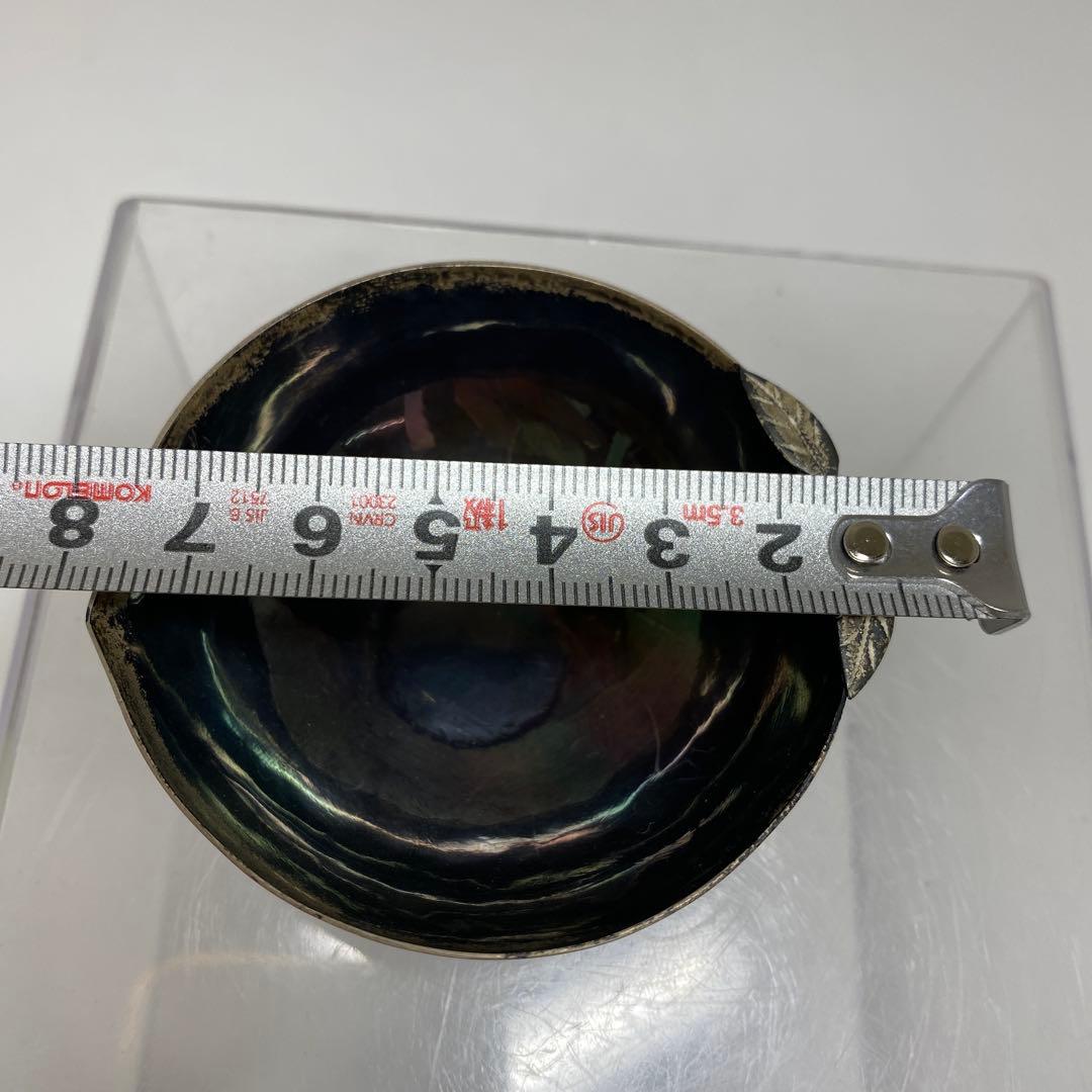 925刻印　銀製　桃型盃台　33g トヒト　東さ7-0811☆2F