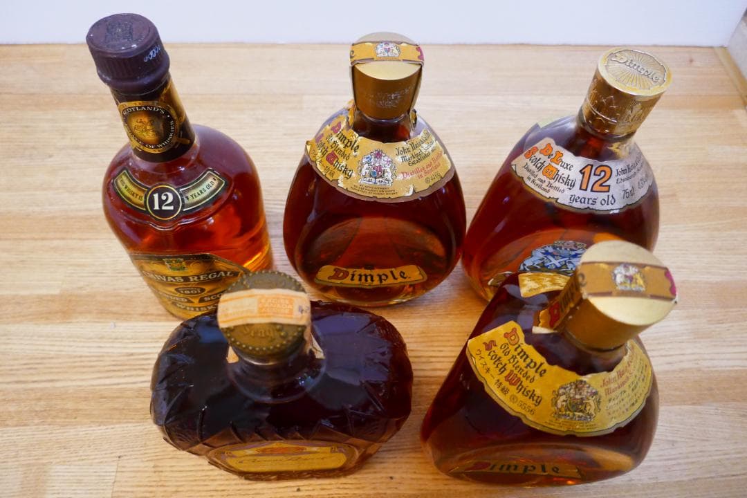 古酒ウイスキー コレクションディンプル等5本セット