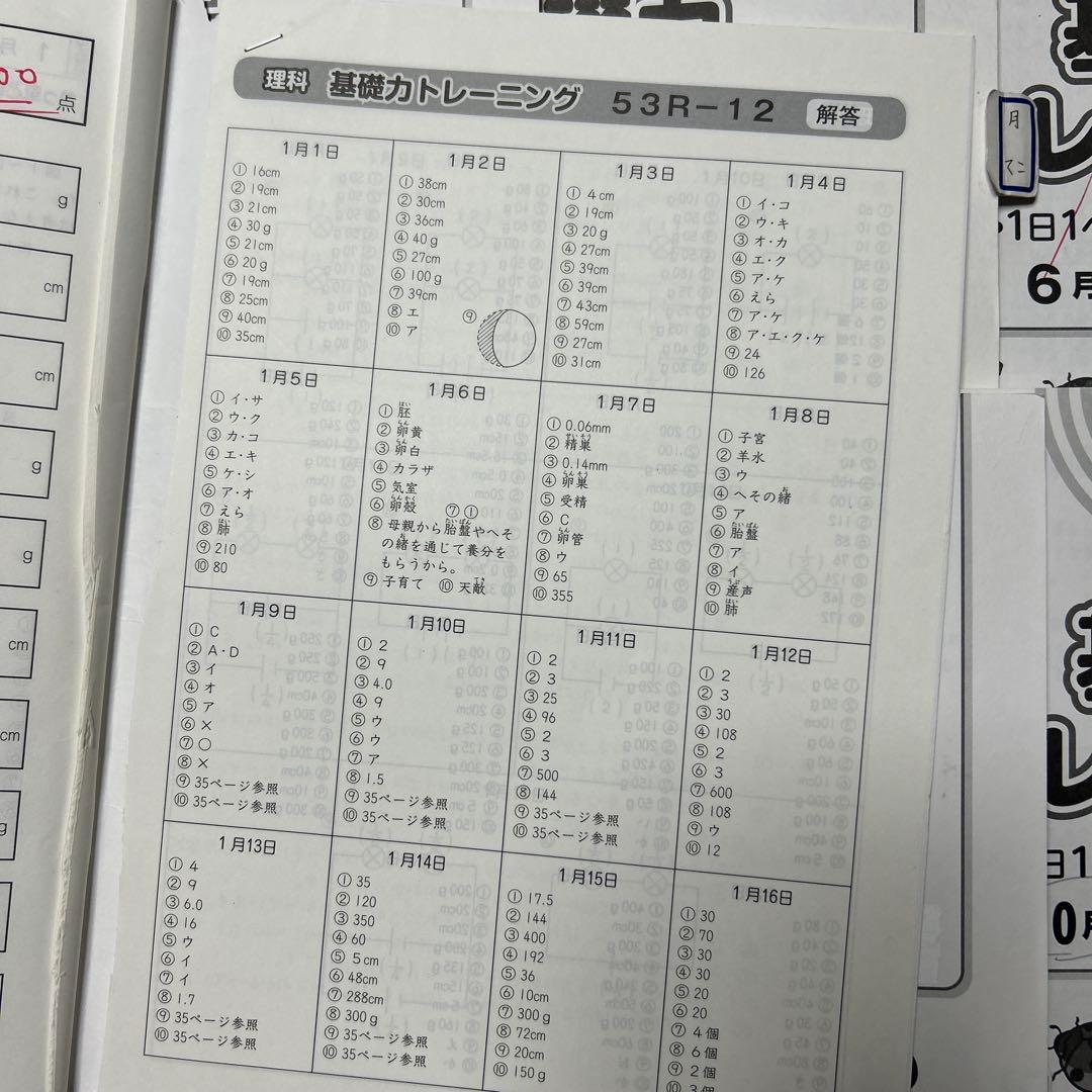⑮ 貴重品‼️ サピックス　SAPIX 5年　理科　基礎力トレーニング