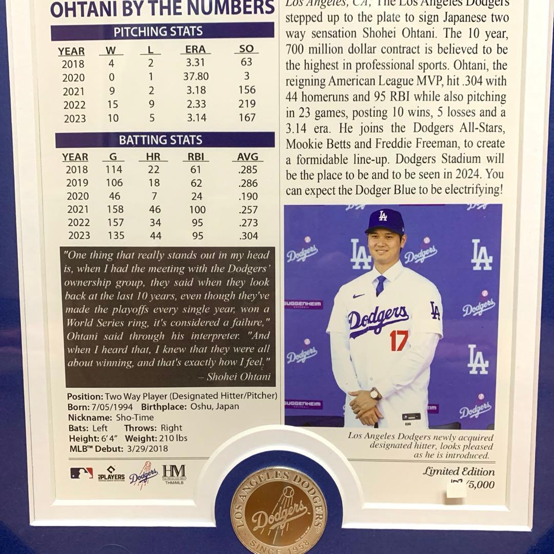 ここからドジャース大谷翔平の歴史がスタート‼　入団会見記念　フォトミント