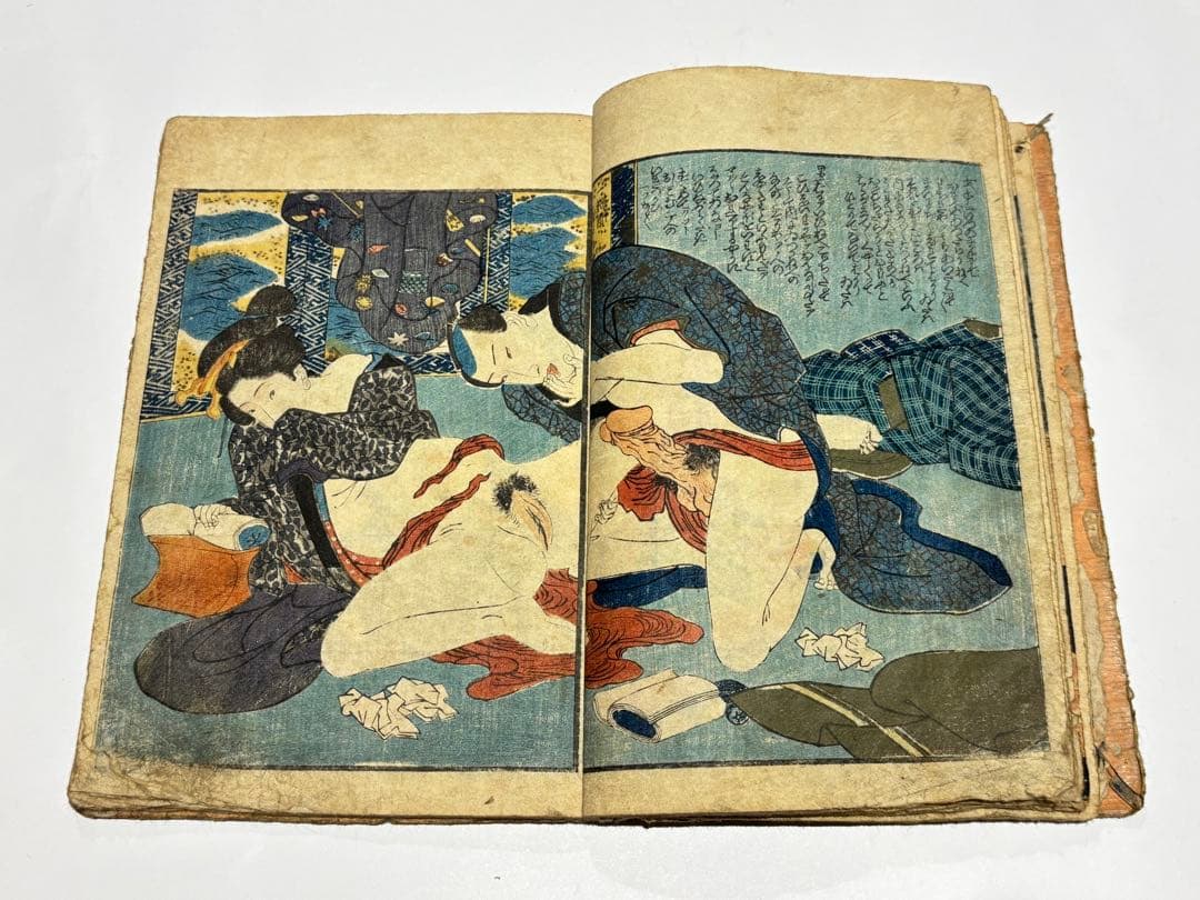 「春色入船帳」歌川国芳画 揃3冊|艶本 春画 浮世絵 和本 猫 江戸時代 木版画