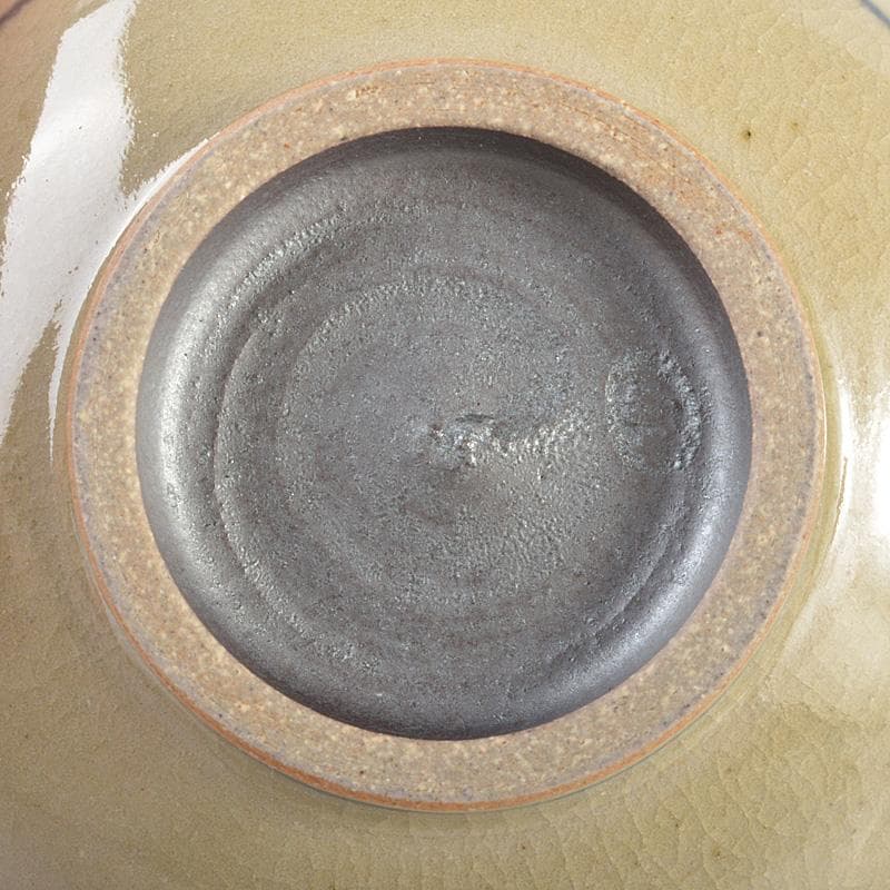 茶道具　膳所焼　淡海ぜぜ　陽炎園造　安南写　七賢人絵　茶碗　共箱　V　6532