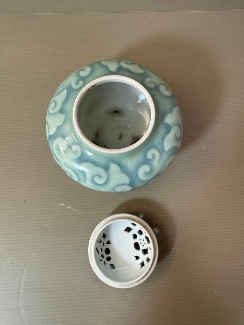 2791 希少　香蘭社　青磁　香炉