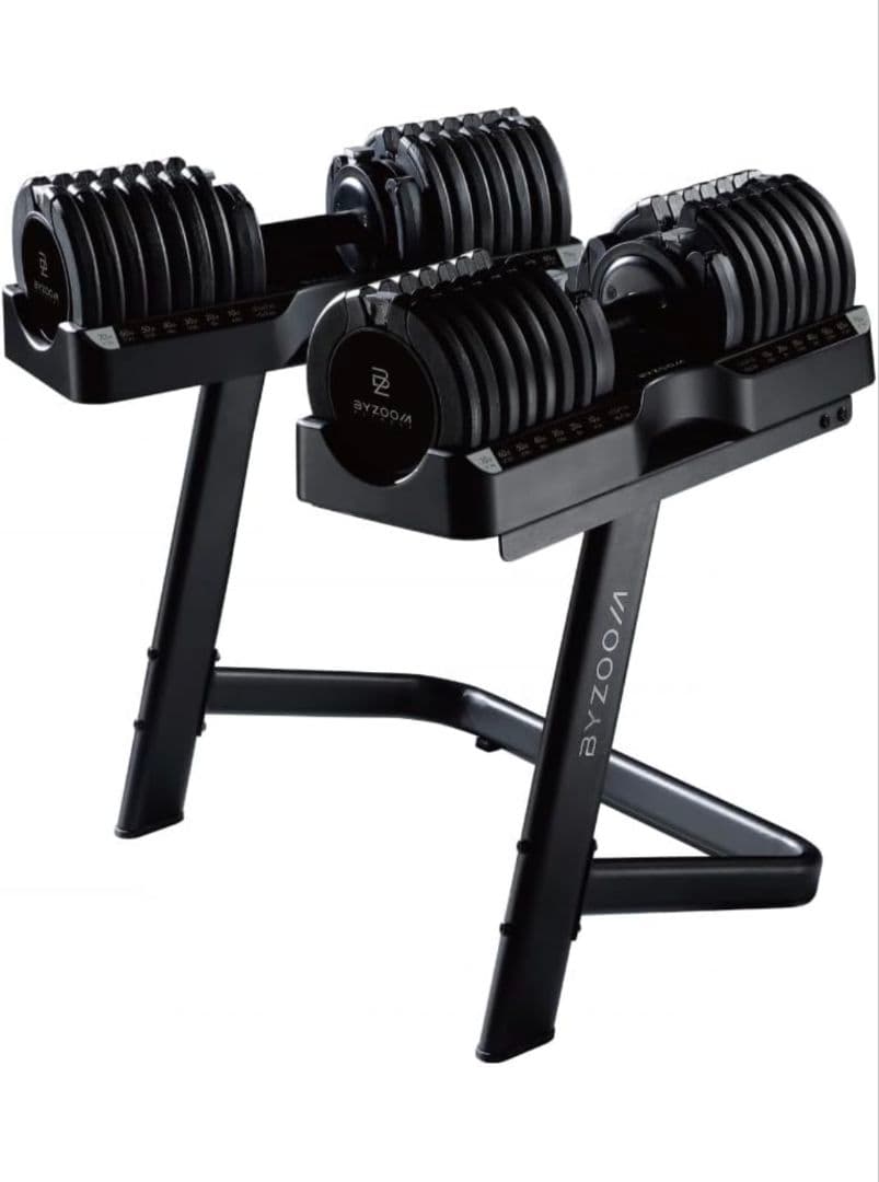 バイズーム フィットネス 可変式ダンベル 34kg ブラック 2個セット ①