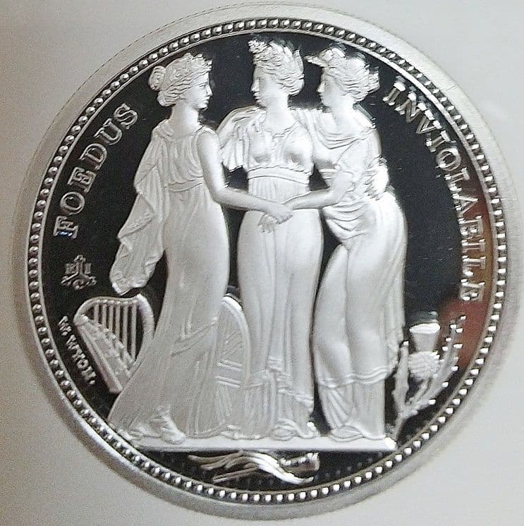 2021年 セントヘレナ スリーグレイセス 2オンス 銀貨 NGC PF69UC