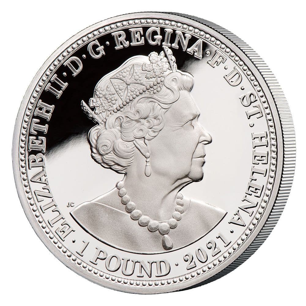 2021年 セントヘレナ スリーグレイセス 2オンス 銀貨 NGC PF69UC