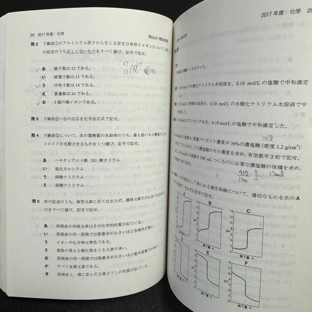 赤本　岡山大学　理系　医学部　2007年～2022年 16年分