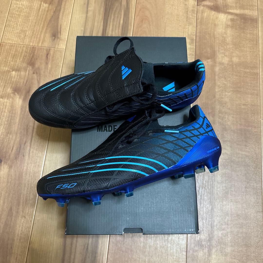 adidas F50 ブラック/ブルー スパイク